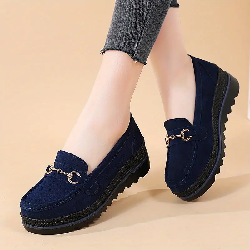 Women's Platform Metal Loafers
