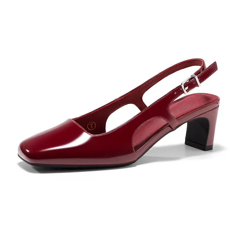 Women's Slingback Chunky Low Heels