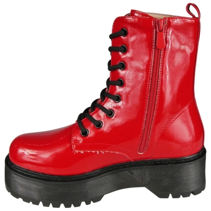 Ladies Punk Goth Zip Casual Boots