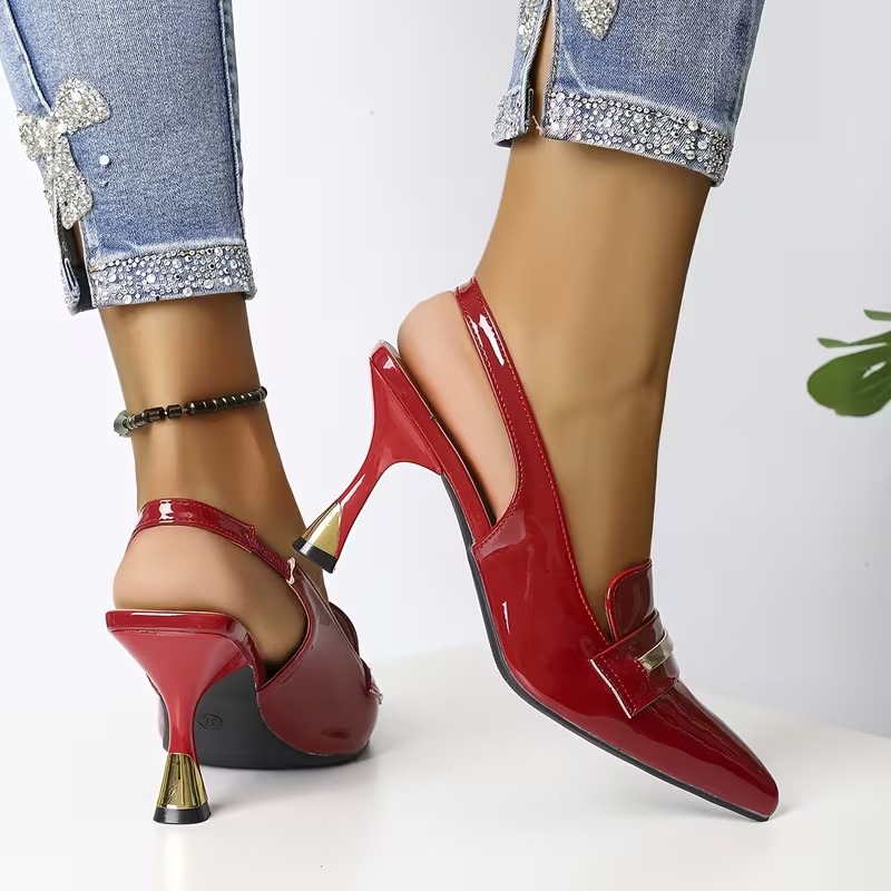 Women's Elegant Slingback Heeled Sandals