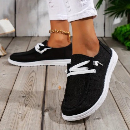 Women's Lace Up Canvas Loafer