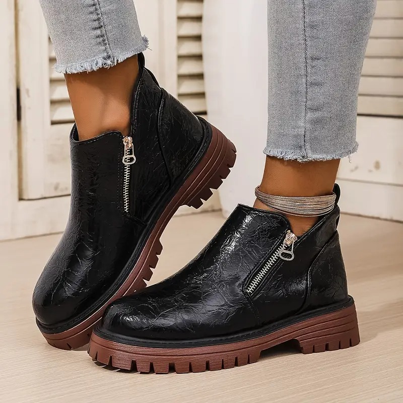 Women's Zipper Closure Ankle Boots
