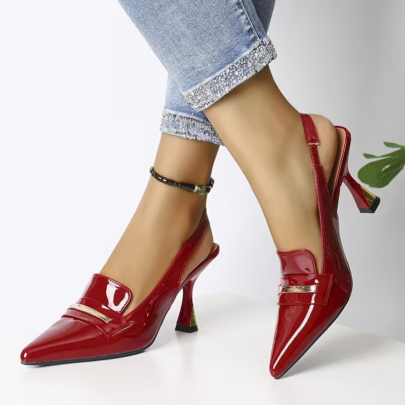 Women's Elegant Slingback Heeled Sandals
