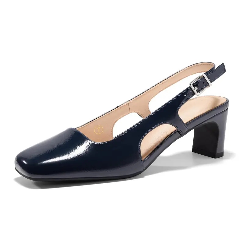 Women's Slingback Chunky Low Heels