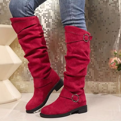 Women's Slip-On Knee-High Boots