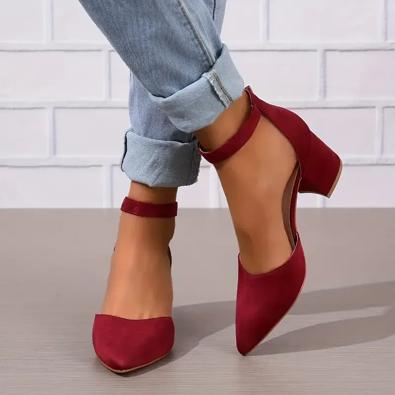 D'Orsay Chunky Mid Heels