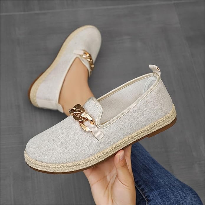 Chain Pattern Thick Sole Loafers