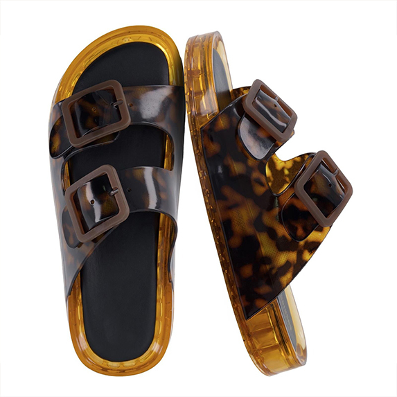 Women's Waterproof Double Buckle Slides
