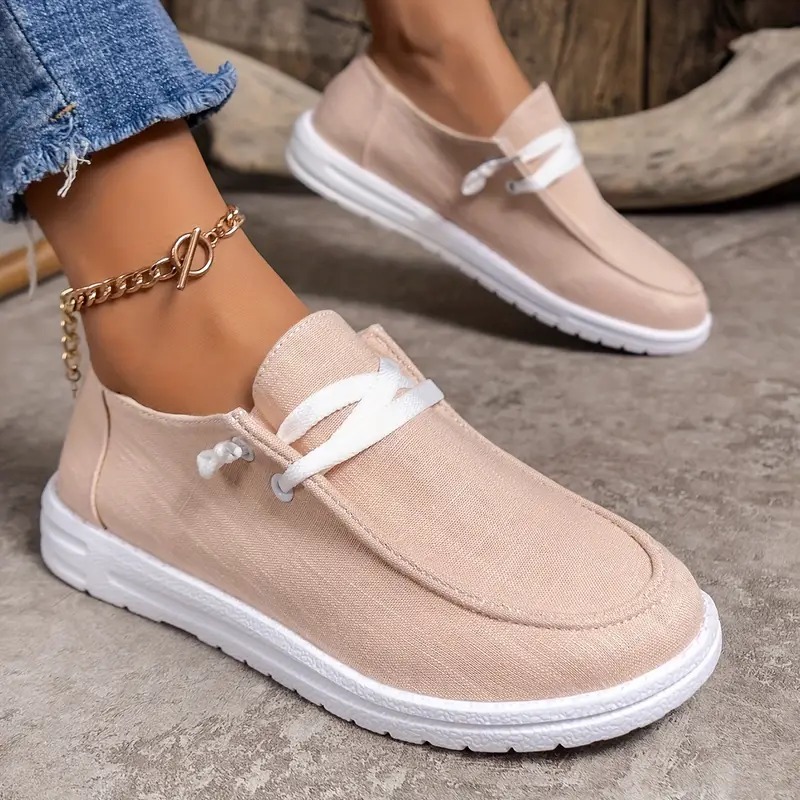 Women's Lace Up Canvas Loafer
