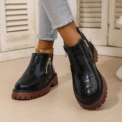 Women's Zipper Closure Ankle Boots