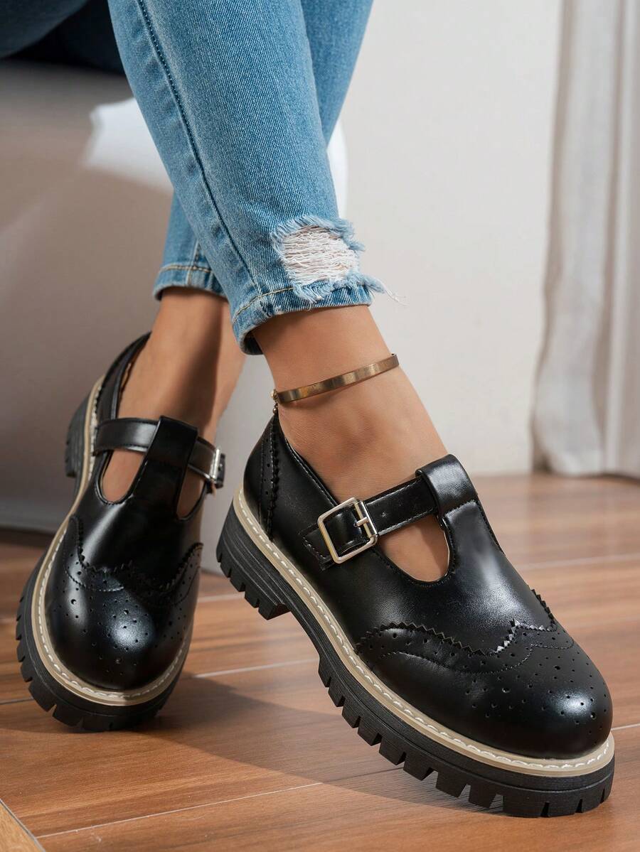Women's Classic Retro Brogue Loafers