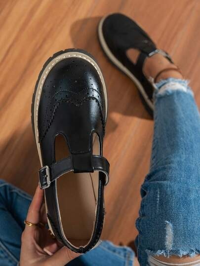 Women's Classic Retro Brogue Loafers