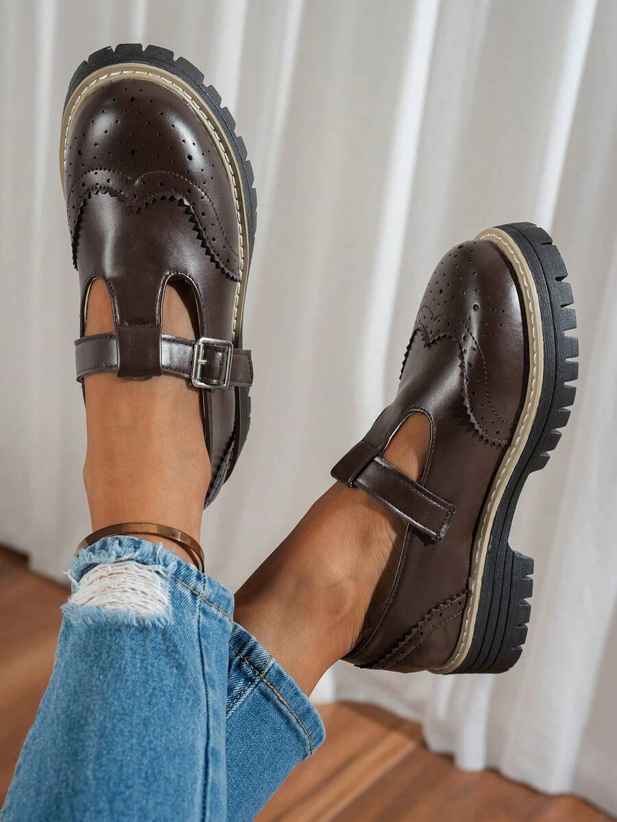 Women's Classic Retro Brogue Loafers