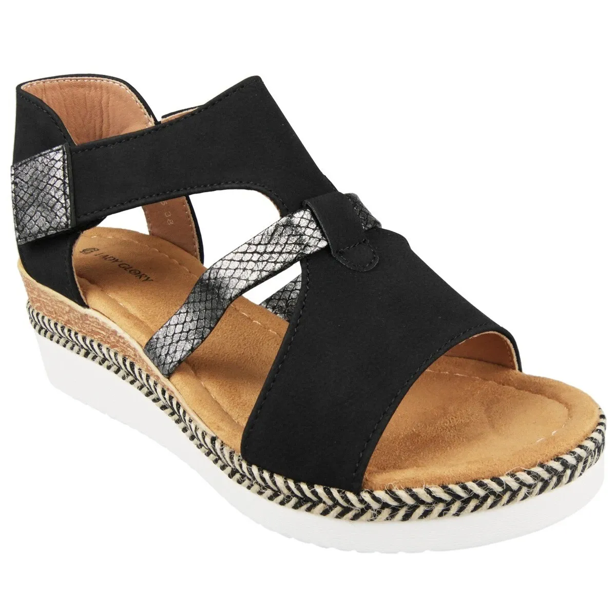 Women's Suede Comfort Wedge Sandals