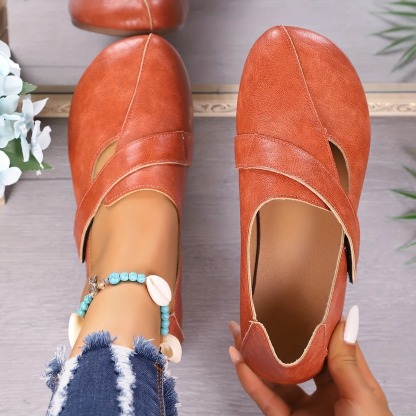 Women's Leather Velcro Comfort Shoes