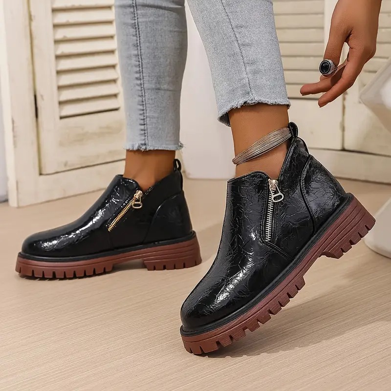 Women's Zipper Closure Ankle Boots