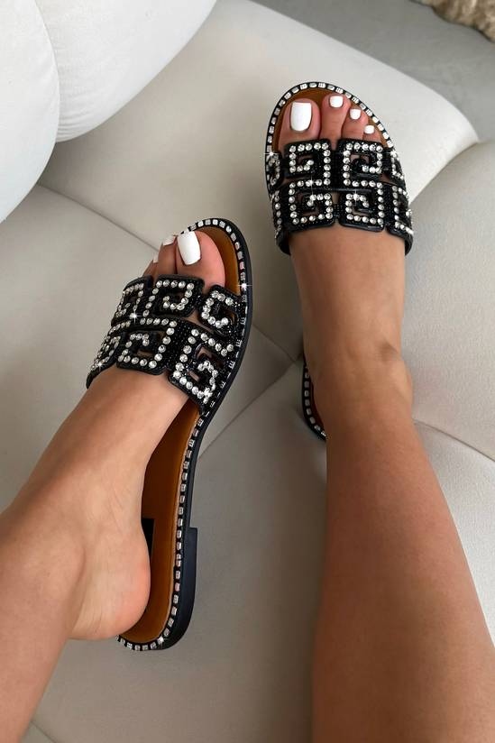 Soft Comfy Diamante Bling Slider