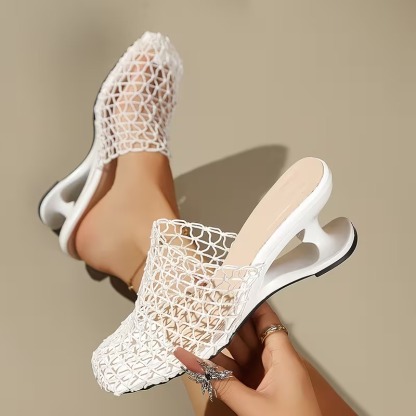 Women's Woven Mesh Upper Heel Slides
