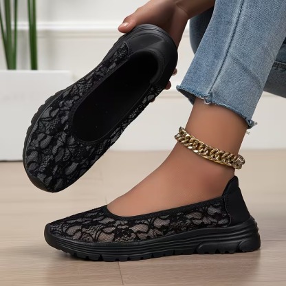 Women's Thin Lace Mom Shoes
