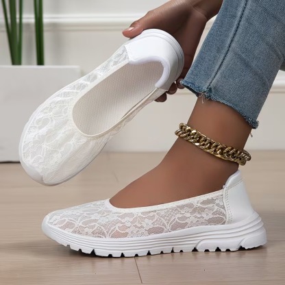 Women's Thin Lace Mom Shoes