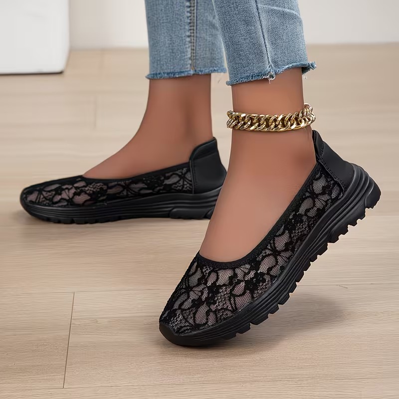 Women's Thin Lace Mom Shoes