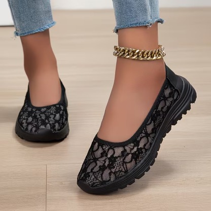 Women's Thin Lace Mom Shoes