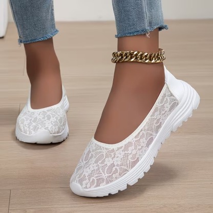 Women's Thin Lace Mom Shoes