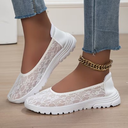 Women's Thin Lace Mom Shoes