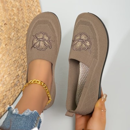 Women's Flying Mesh Floral Mom Shoes