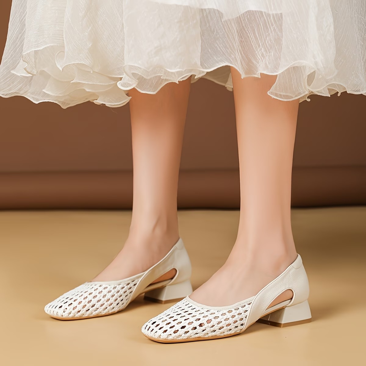 Women's Elegant Hollow Mesh Loafers