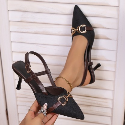 Elegant Buckle Design High Heels