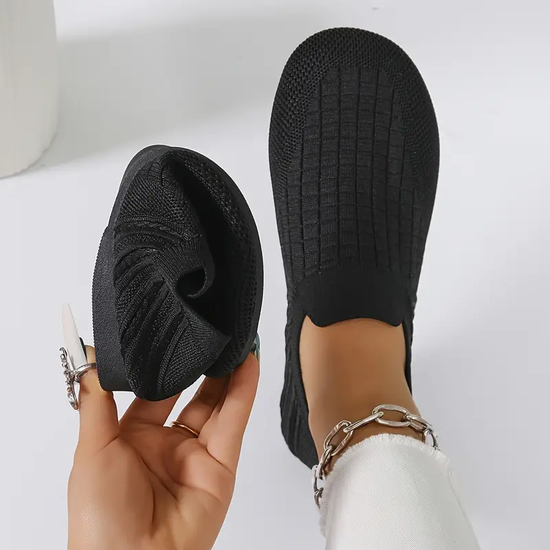 Women's Big Head Knitted Wide Foot Shoes