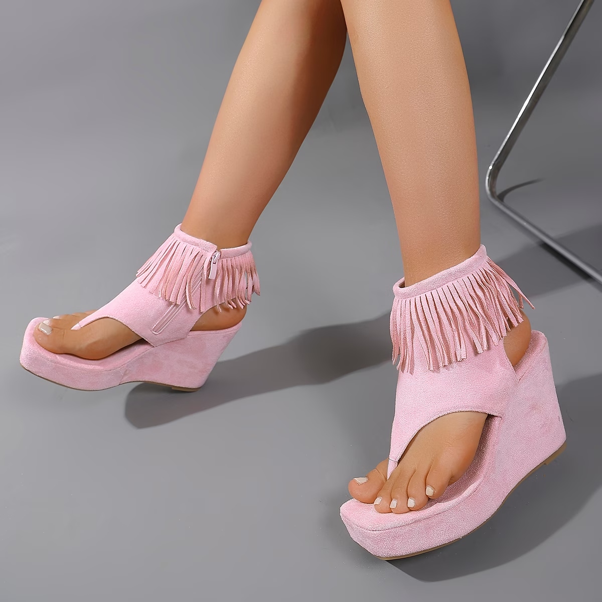Women's Toe Separator Wedge Sandals