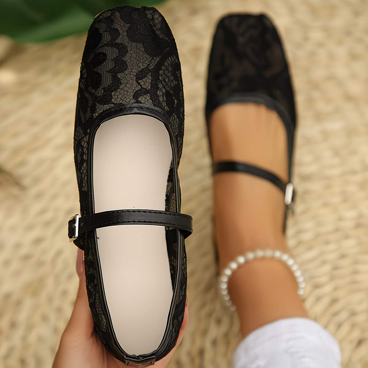 Women's Vintage Lace Mary Jane Shoes