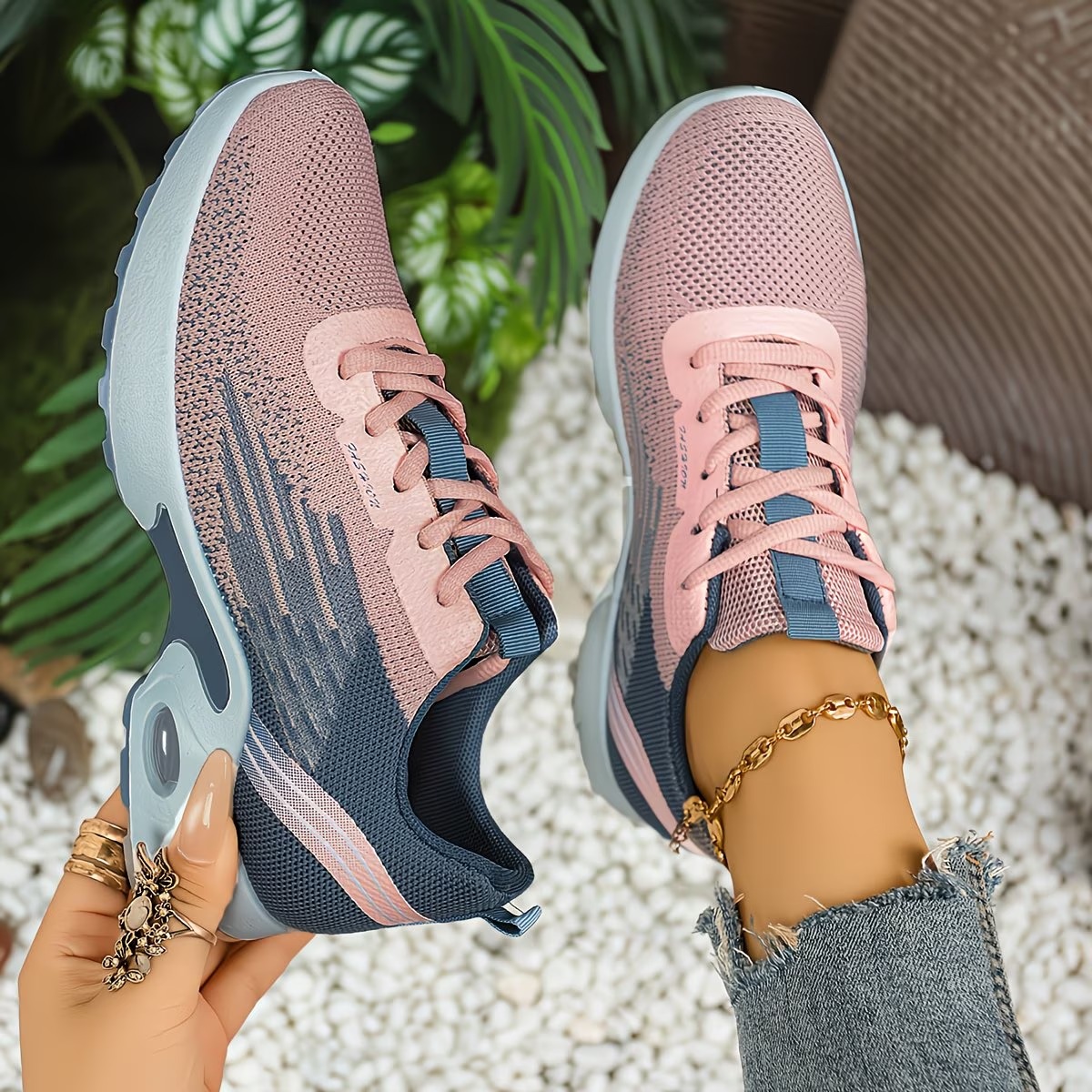 Women's Woven Lace-up Sneakers
