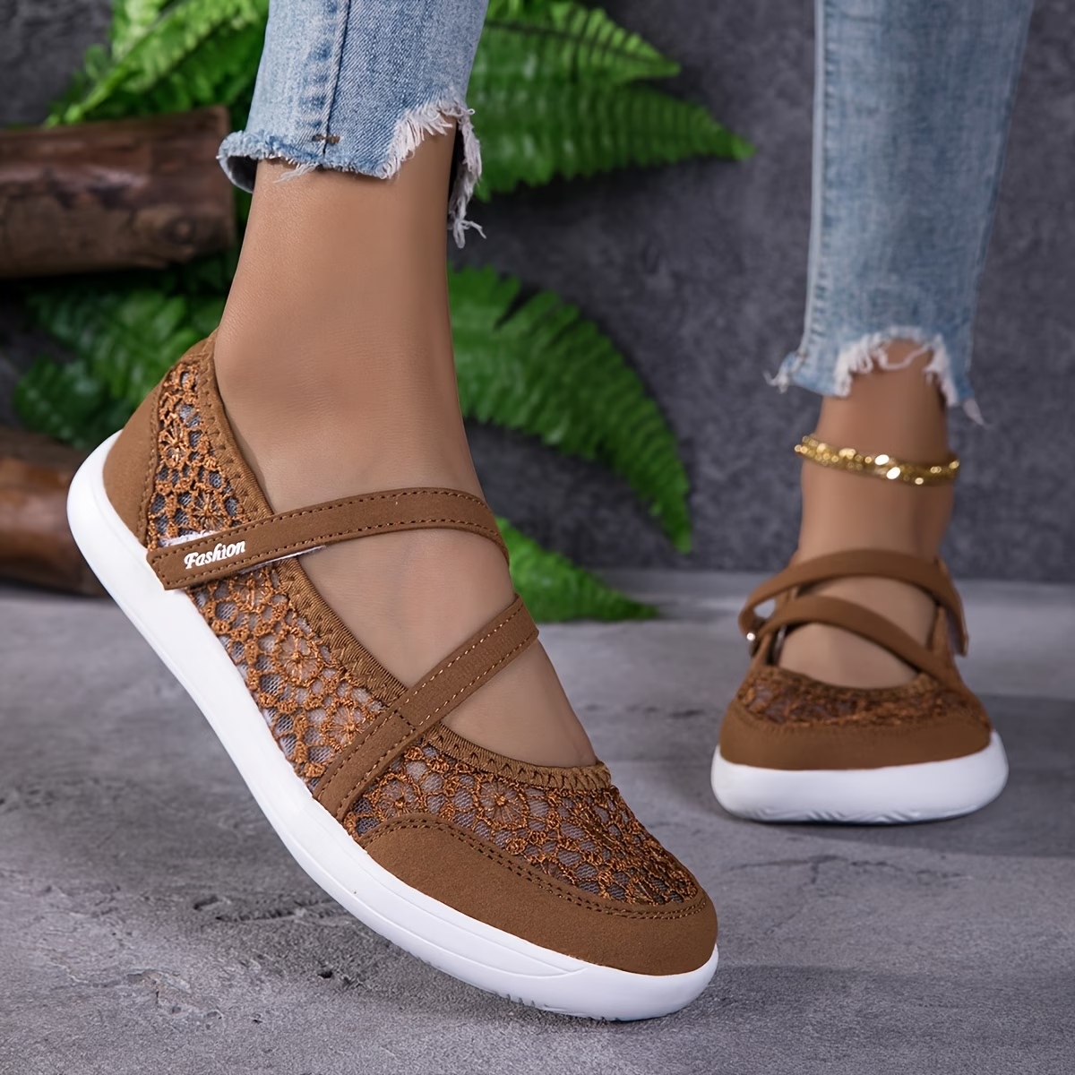Women's Hollow Lace Floral Sandals