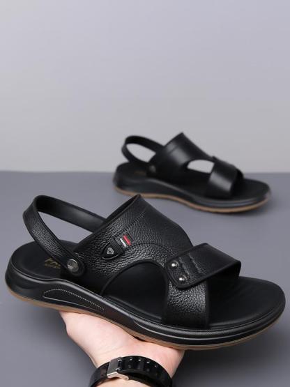 Men's Leather Upper Beach Sandals