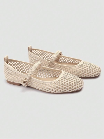 Women's Mesh Ballet Mary Jane Flats