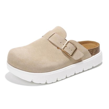 Women's Genuine Leather Platform Clogs