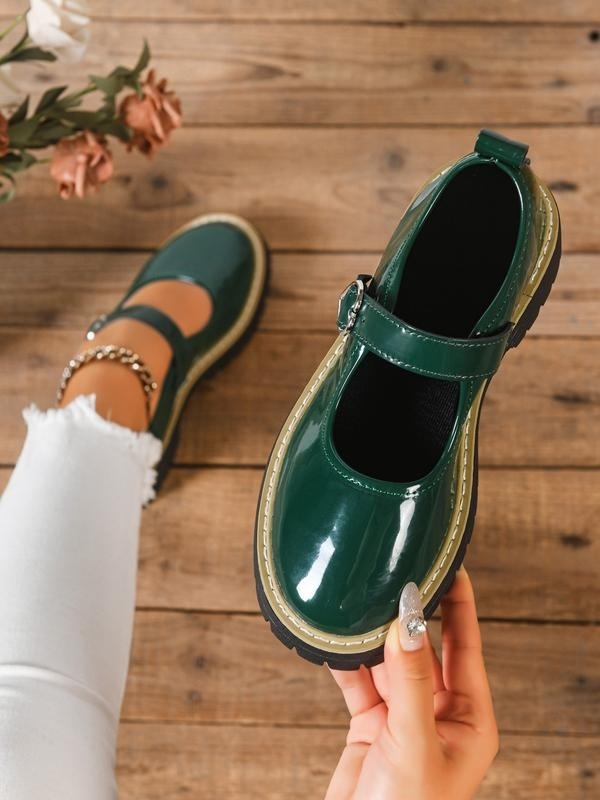 Women's Thick Sole Mary Jane Loafers
