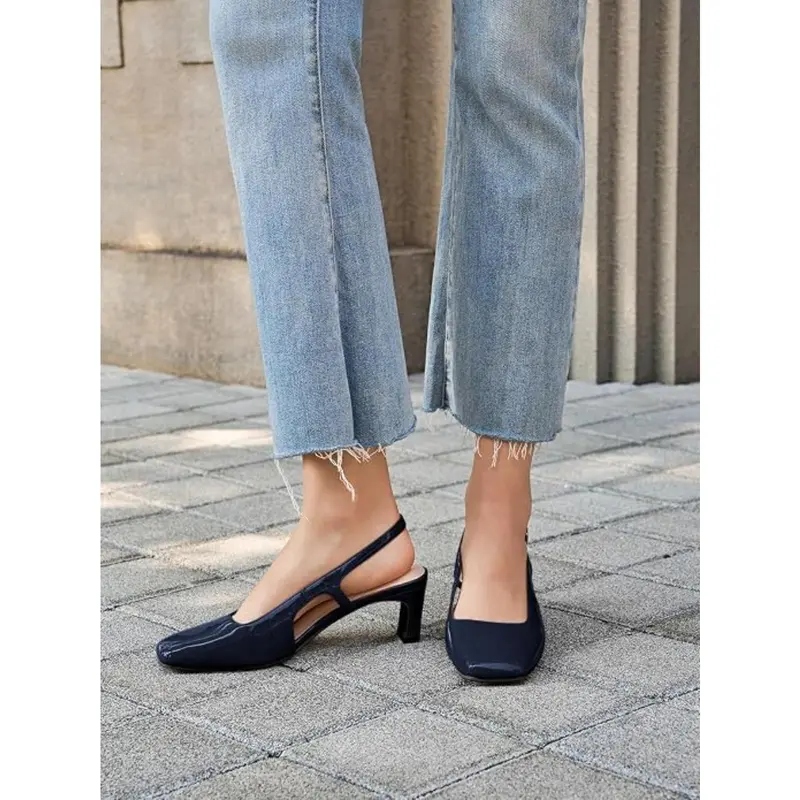 Women's Slingback Chunky Low Heels