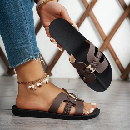 Women's Woven Straps Flat Sandals