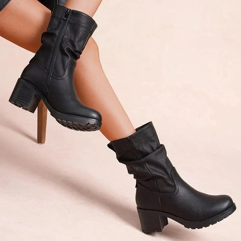 Women's Comfy Rouched Ankle Boots