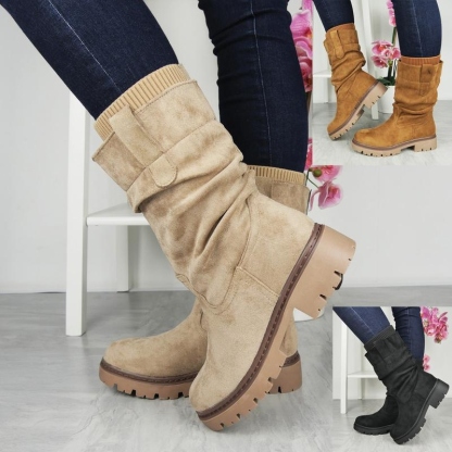 Women's Faux Suede Fur Lined Boots