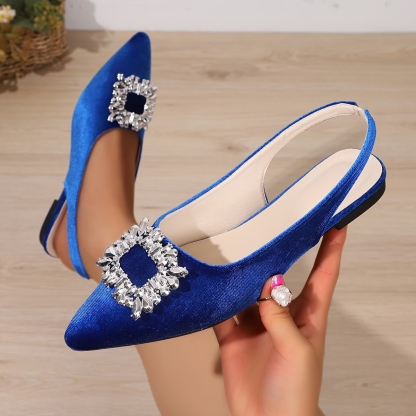 Women's Velvet Non Metal Heels