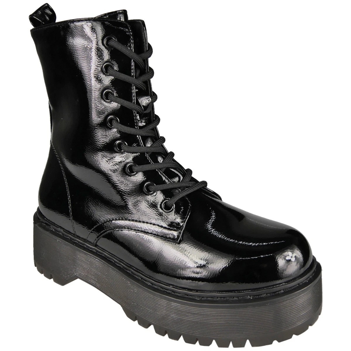 Ladies Punk Goth Zip Casual Boots