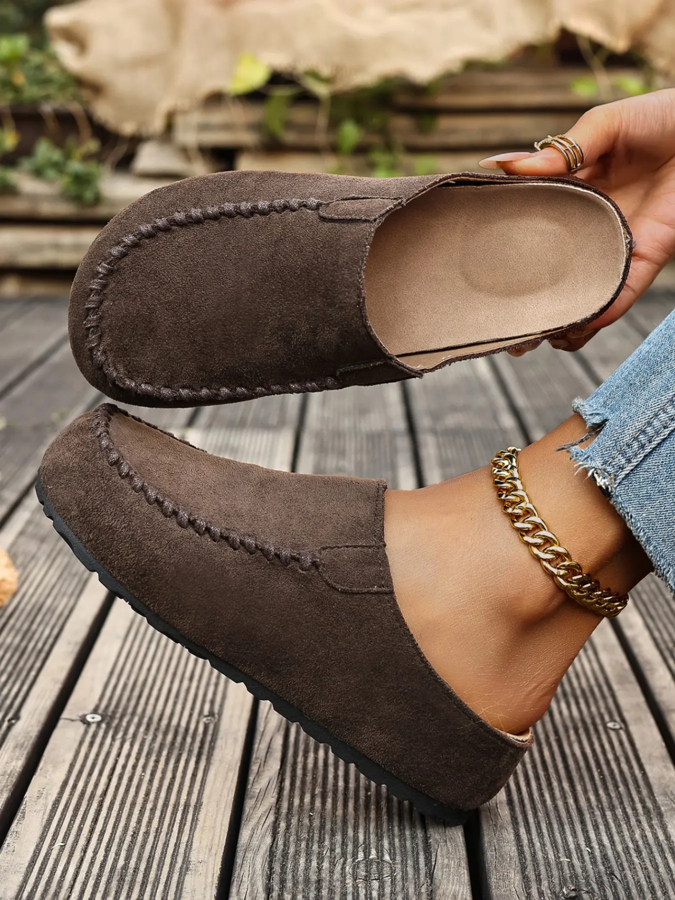Women's Casual Suede Moccasin Slippers