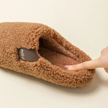 Women's Fuzzy Slip on Slippers