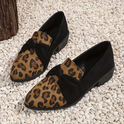 Women'S Leopard Oxford Shoes