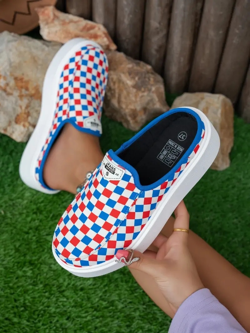 Women's Checkerboard Mules